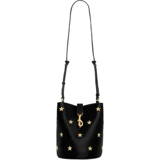Rebecca Minkoff Small Megan Star Leather Bucket Bag in Black at Nordstrom
