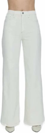 Pistola Denim Lana High Rise Ultra Wide Leg Jean In Ecru