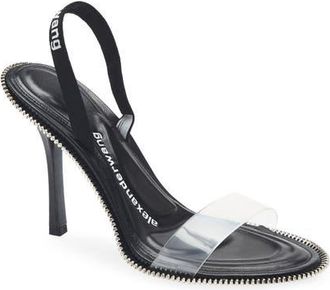 Alexander Wang Nova Zip Slingback Sandal in Black at Nordstrom, Size 36.5