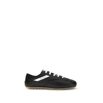 Alexander McQueen Black Calf Leather Bos Taurus Low Top Mens Sneakers