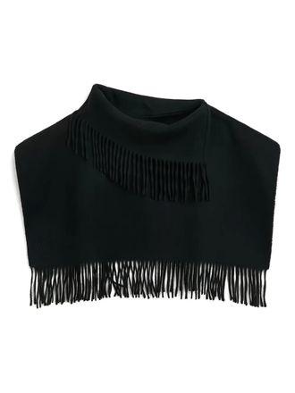 By Malene Birger Turtla fringe turtleneck scarf - women - Wool - One Size - Black