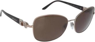 Bulgari Pre-owned Accessories, female, Brown, Size: ONE SIZE Pre-owned Metal Sunglasses