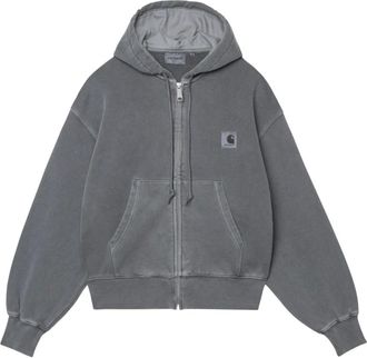 Carhartt Work in Progress Hoodies & sweatvesten, Dames, Grijs, XS, Katoen, Hooded Nelson Jacket