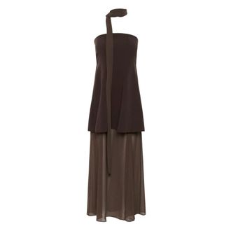 Gestuz Dames, Jurken, Bruin, Maat: S Viscose