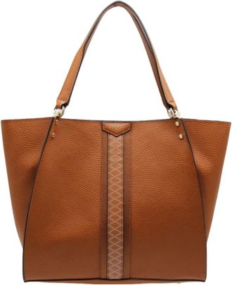 Pourchet Tassen, Dames, Geel, ONE Size, Leer, Grand Cabas Hebdo Madison