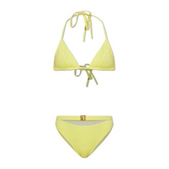 Balmain Bikinis, female, Yellow, Size: 2XS Two-piece Swimsuit