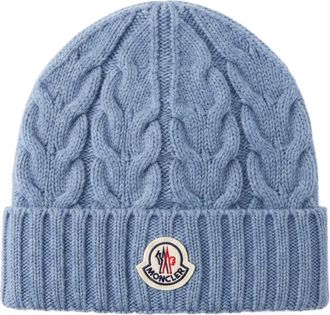 Moncler Accessoires, unisex, Blauw, L, Wol, Berretto