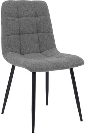Clp Silla De Comedor Antibes Tejido De Peluche Gris