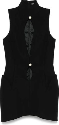 MUGLER Abito corto con cut-out - Nero