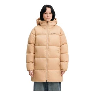 Columbia Puffect II Mid Hooded Jacket - Dames - Ski Jassen - Beige - M - Leer - Fitness