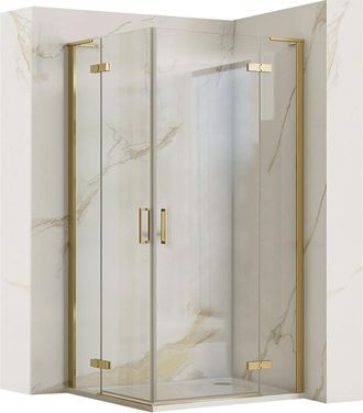Rea Mampara De Ducha Rea Hugo Brushed Gold 100x80