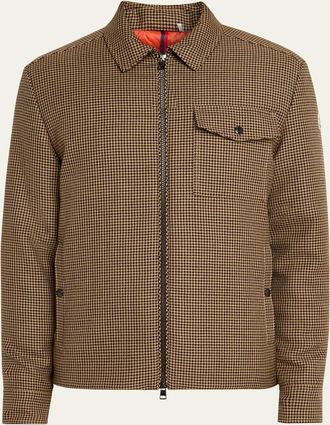 Moncler Mens Escaut Wool Down Shirt Jacket