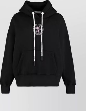 Palm Angels cotton logo print hoodie