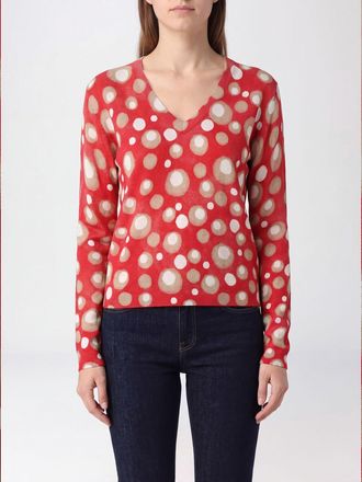 In Bed With You Maglia in pura lana a pois con scollo a V e bordi a costine