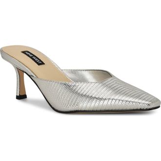Nine West Camenla Mule in Silver at Nordstrom, Size 10.5