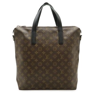 Louis Vuitton Monogram Black Brown Monogram Leather Handbag Tote Bag (Pre-Owned)