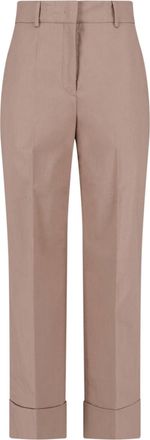 Incotex Beige Straight-Leg Tailored Cotton Trousers