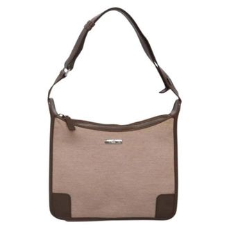 Gucci Pre-owned Canvas gucci-bags - Dames - Vintage Schoudertas - Beige - ONE Size - Leer - Vintage