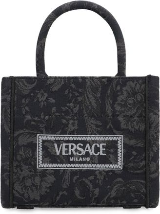 Versace Womens Athena Mini Tote Bag Black Polyamide