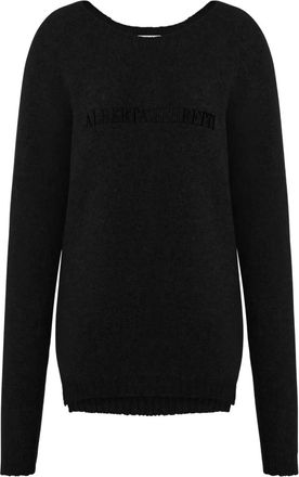 Alberta Ferretti tonal-logo sweater - Black