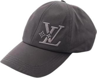 Louis Vuitton Pre-owned LV Smash Polyester Cap - Dames - Vintage Accessoires - Grijs - ONE Size - Polyester - Vintage