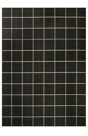 Jonathan Y Designs Grid Modern Squares Indoor/Outdoor Area Rug in Black/cream at Nordstrom, Size 4Ft 0In X 6Ft 0In