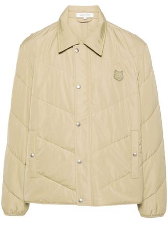 Maison Kitsuné Bold Fox Head quilted jacket - men - Polyester/Polyester - M - Neutrals