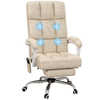 Vinsetto Massage Office Chair - Ergonomic Desk Chair - Comfy Work Study Chair with Heat - Padded Seat