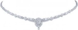 Allurez 5.78ct 18k White Gold Diamond Necklace