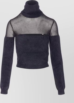 Elisabetta Franchi brushed turtleneck cropped jumper