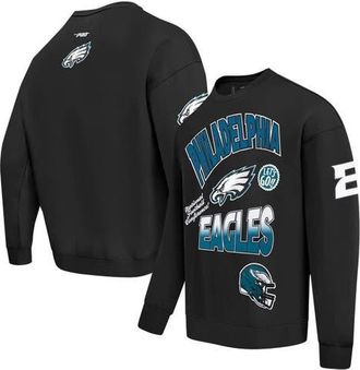 Pro Standard Mens Pro Standard Black Philadelphia Eagles Turn It Up Drop Shoulder Pullover Sweatshirt at Nordstrom, Size Xxx-Large