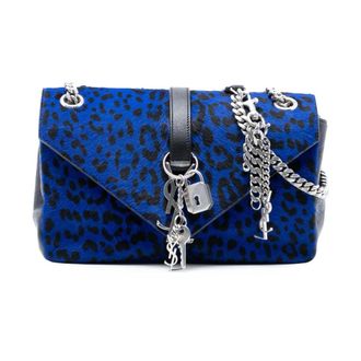 Saint Laurent Pre-owned Shoulder Bags, female, Blue, Size: ONE SIZE Pre-owned Leather Shoulder Bag