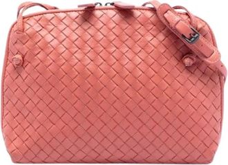 Bottega Veneta Pre-owned Nodini Crossbody Bag - Dames - Vintage Schoudertas - Roze - ONE Size - Leer - Vintage