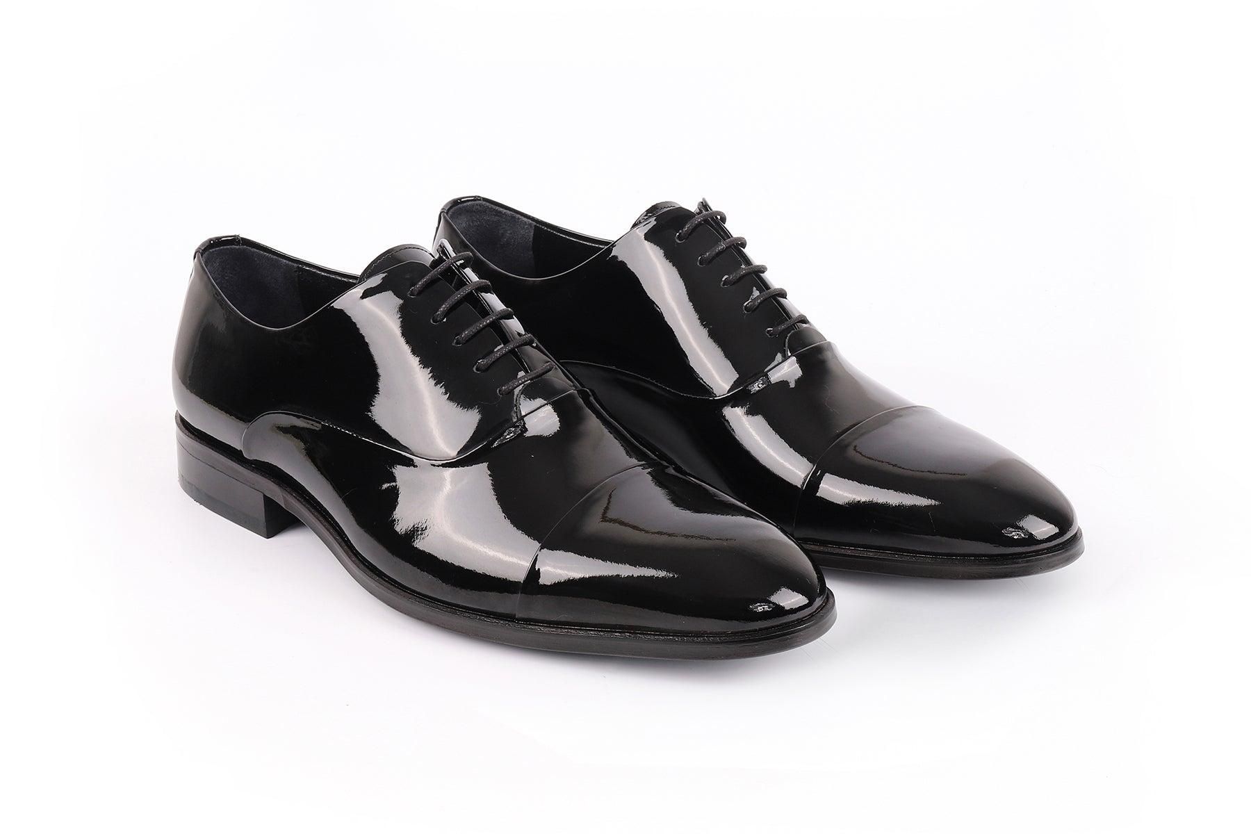 Vellapais Limya Wingtip Oxford Size 8 New Panola Patent Leather Oxford Dress Shoes – VELLAPAIS main image 3