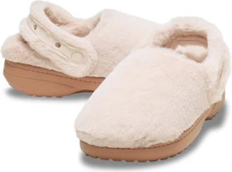 Crocs Classic Unfurgettable 211116-6UR Clogs Men Pink Faux Fur Slipper JAX2090