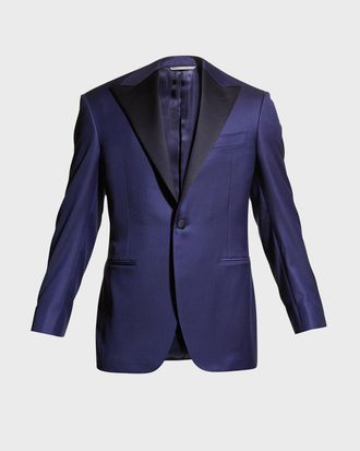 Canali Men & apos;s Peak Lapel Two-Piece Tuxedo Suit