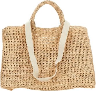 Helen Kaminski Anika Raffia Haakwerk Tote - Dames - Shoppers - Beige - ONE Size - Tassen
