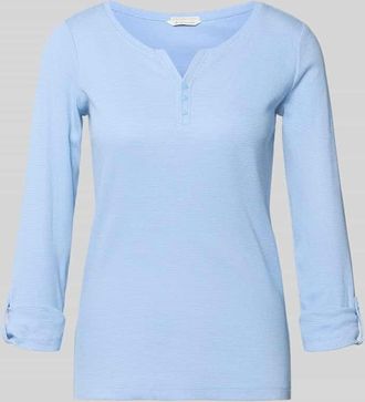 Tom Tailor Regular Fit Langarmshirt aus Baumwoll-Mix in Hellblau, Gr&ouml;&szlig;e XXXL