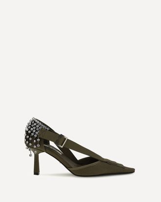 Prada Canvas Pumps with crystals Female 37