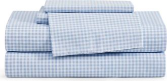 Tommy Hilfiger Gardena Check Sheet Set in White/boathouse Blue at Nordstrom, Size Queen