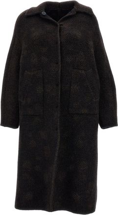 Boboutic Reversible Kimono Sleeve Wool-Blend Coat