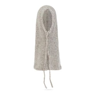 Fabiana Filippi Capuchon met Lurex Garen - Dames - Accessoires - Grijs - Maat: M Linnen