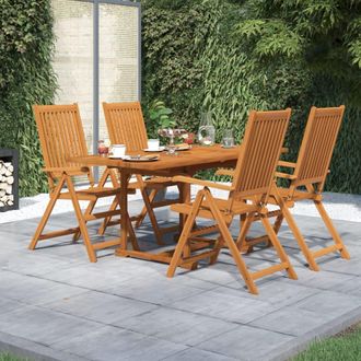 vidaXL Vidaxl - Juego De Comedor De Jard&iacute;n 5 Piezas Madera Maciza De Acacia