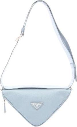 Prada Pre-owned Saffianosa Cuir Borsa a Spalla - - Pre-owned - Donna - Blu - ONE SIZE