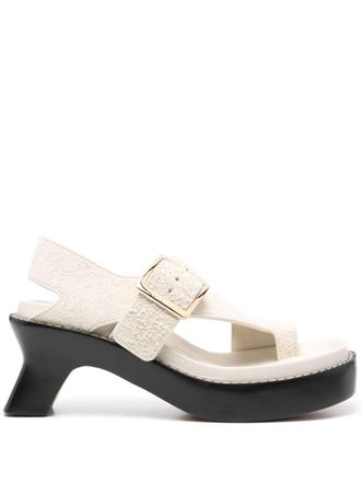 Loewe Ease 90mm suede sandals - Neutrals