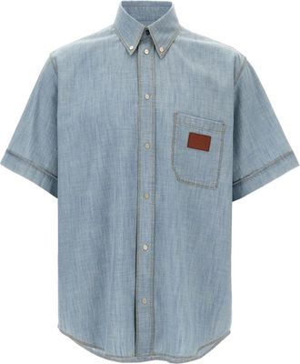 Fendi Lichtblauwe Chambray Overhemd