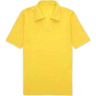 Fortela Goose Short Sleeve Polo in Yellow at Nordstrom, Size Medium Eu