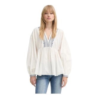 A.P.C. A.p.c., Dames, Blouses & Shirts, Beige, Maat: XS Katoen
