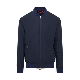 Kiton Jassen, Heren, Blauw, L, Polyester, Parka Jas