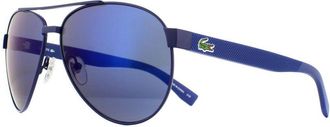 Lacoste Mens Classic Aviator Sunglasses - Blue, Size: 60x14x140mm Metal - Size 60x14x140mm